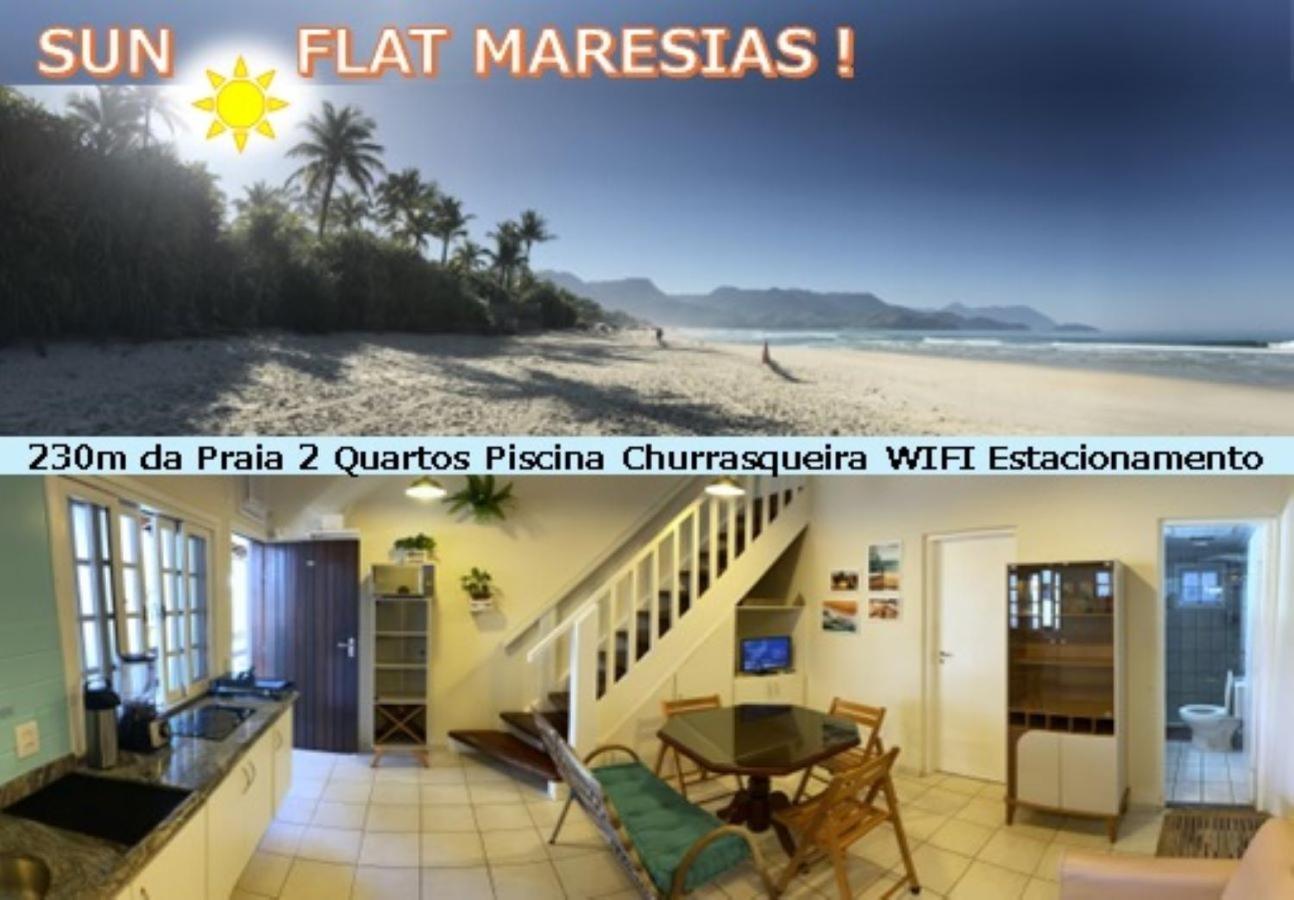 Sun Flat Maresias !! 2 Quartos Piscina Churrasqueira Wifi Estacionamento 230M Da Praia Sao Sebastiao  Dış mekan fotoğraf